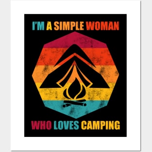 Retro Camping Posters and Art